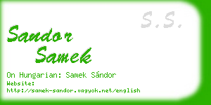 sandor samek business card